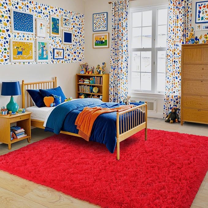 Pionblank Large Rug for Living Room 6x9 Feet, Modern Soft Shag Area Rug - Image 3