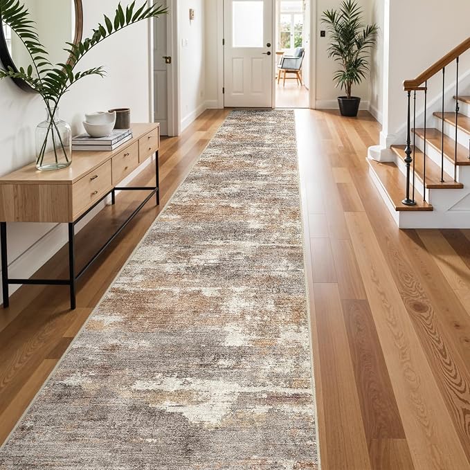 3x20 Washable Kitchen Runner Rug: Modern Abstract Runners by Ksrau