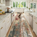 Washable Area Rugs 3x12 Non-Slip Modern Abstract Soft by RELEANY