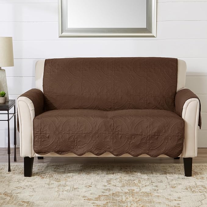 Great Bay Home Reversible Loveseat Cover by GreatBayHome