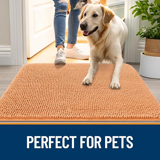 OLANLY Dog Door Mat for Muddy Paws 47x20, Absorbs Moisture and Dirt, Absorbent - Image 6