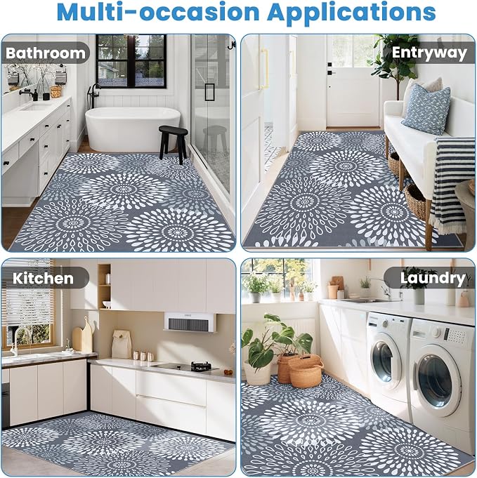 StepRite Runner Rug 3 x 5 ft, Washable Rugs, Hallway Runner Rugs, Kitchen - Image 6
