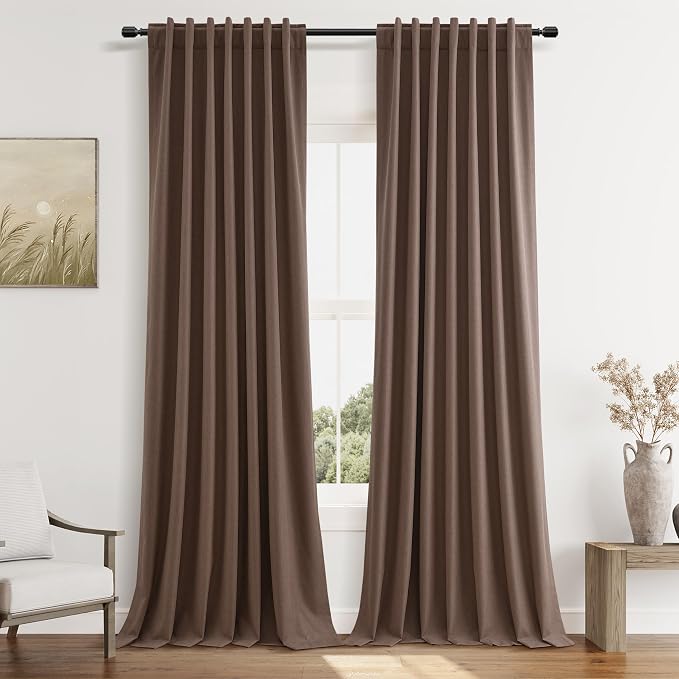 Guken 100% Blackout Curtains 90 Inch Length 2 Panels Set by Guken
