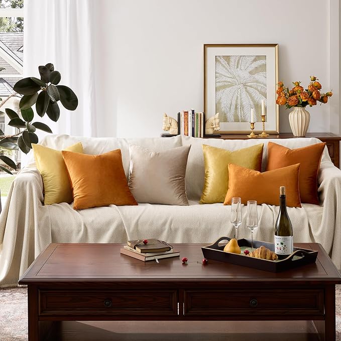 GIGIZAZA Decorative Couch Throw Pillow Covers, Pillow Cases Velvet Pillow Covers - Image 4