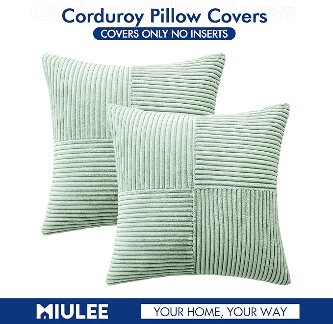 MIULEE Mint Decorative Throw Pillow Covers 20x20 Inch - Image 6