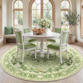 Area Rugs 7ft Washable Non-Slip, Floral Vintage Distress Print Pattern by RELEANY
