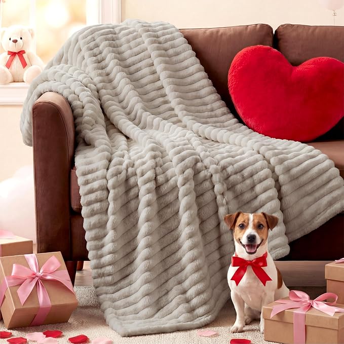 Bedsure GentleSoft Beige Throw Blanket - Image 2