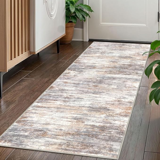 KOZYFLY Kitchen Runner Rug for Hallway Non-Slip Modern Abstract Runner Rug 2x5 by KOZYFLY
