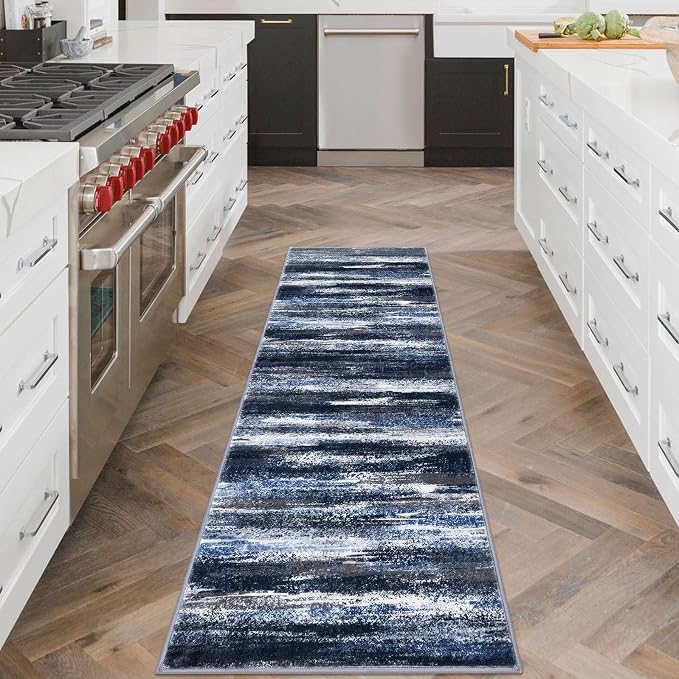 Lansny Modern Abstract Runner Rug 2x6 - Image 2