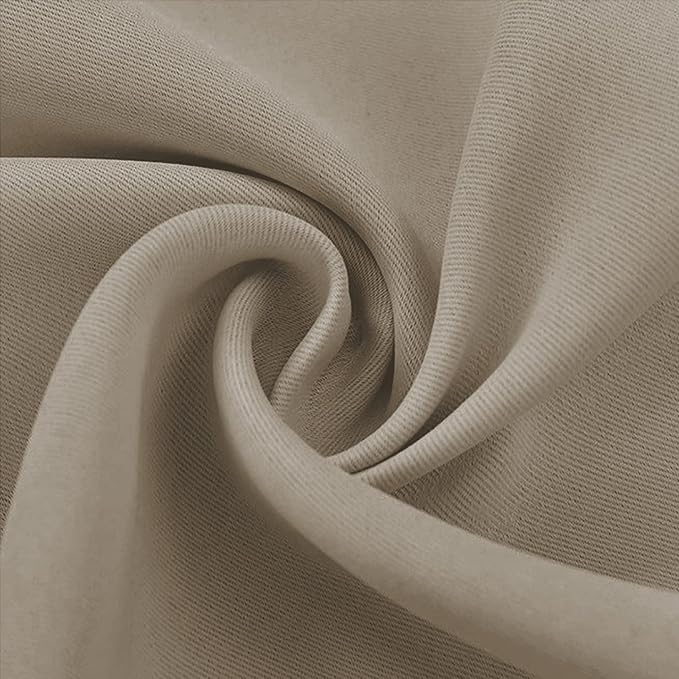 NICETOWN Taupe Blackout Curtains Panels - Image 8
