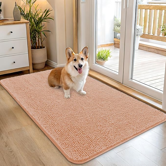 OLANLY Dog Door Mat for Muddy Paws 45x27, Absorbs Moisture and Dirt, Absorbent by OLANLY