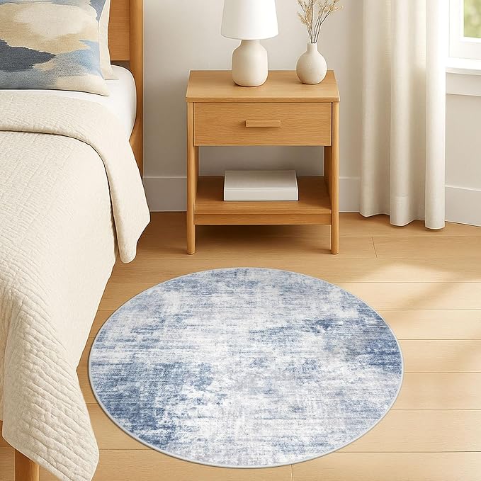 IOHOUZE Round Area Rug 3 Ft Circle Entryway Rugs Round Washable Door Mat Indoor - Image 8