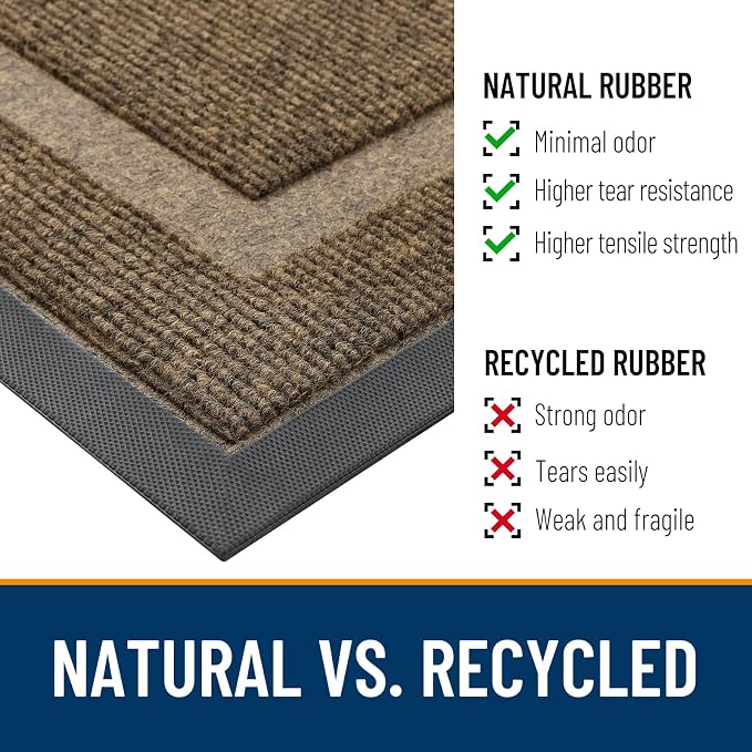 OLANLY Front Door Mat Outside 29.5x17, All-Season Heavy-Duty Rubber Doormat | - Image 5