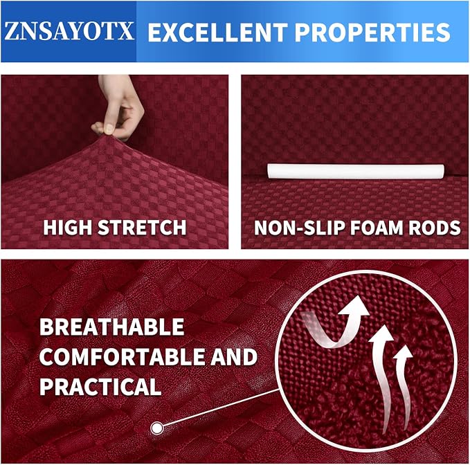 ZNSAYOTX 1 Piece Jacquard Couch Covers - Image 5