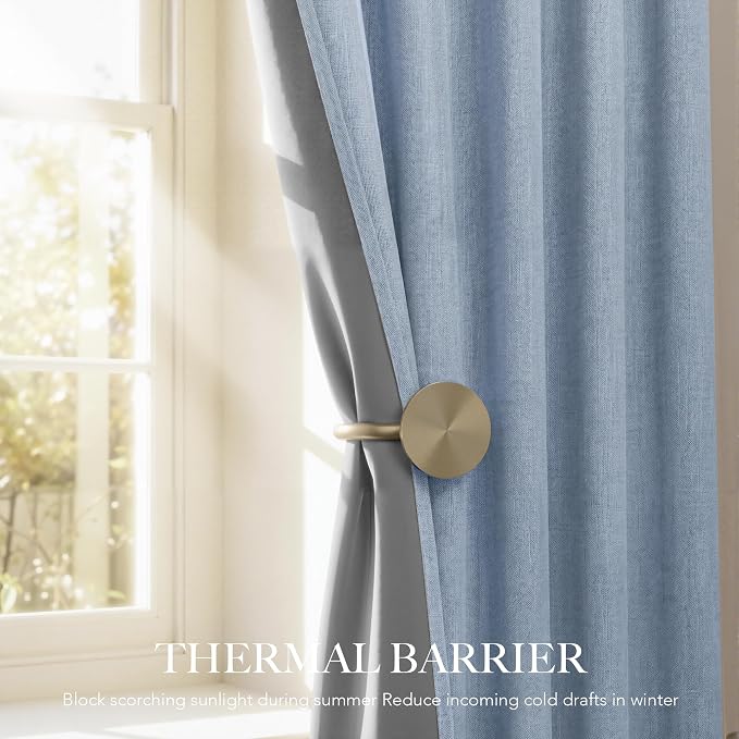 RYB HOME Linen Texture Curtains - Image 4