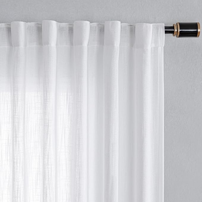 MYSKY HOME White Curtains 84 Inch Length - Image 7
