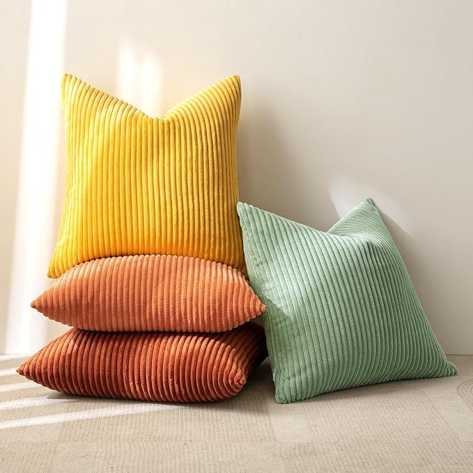 MIULEE Decorative Throw Pillow Covers 18x18 Inch Set of 4, Vibrant Cushion - Image 3