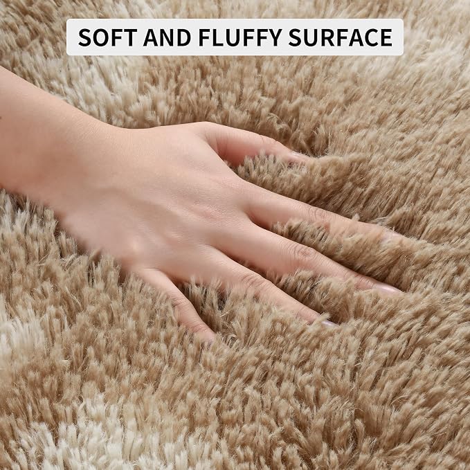 Tepook Fluffy Large Rugs for Living Room, Shag Area Rug 6x9 Soft Carpet for - Image 7
