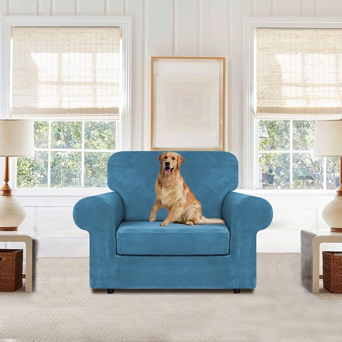 WEERRW Velvet Stretch Chair Sofa Slipcover - Image 2