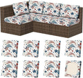 8Pcs Stretch Patio Cushion Covers, Outdoor Couch & Sofa Replacement Slipcovers by VORSHAPE