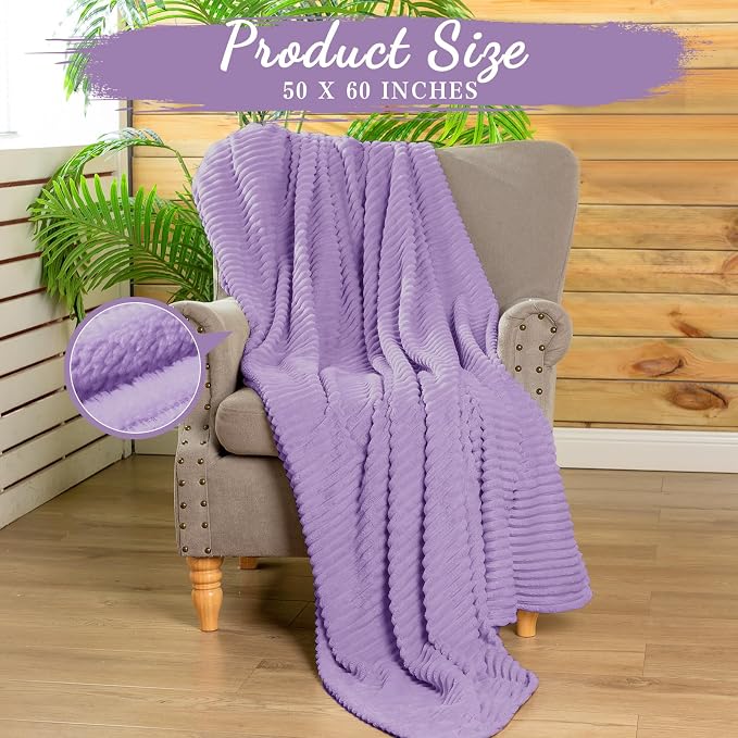 Buryeah 6 Pcs Flannel Throw Blanket Bulk 50 x 60 in Sleepover Blanket Outdoor - Image 2