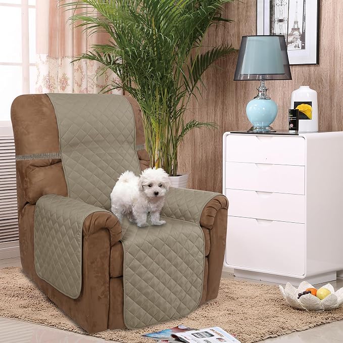 U-NICE HOME Recliner Chair Covers Reversible Quilted Water Repellent Pet - Image 2