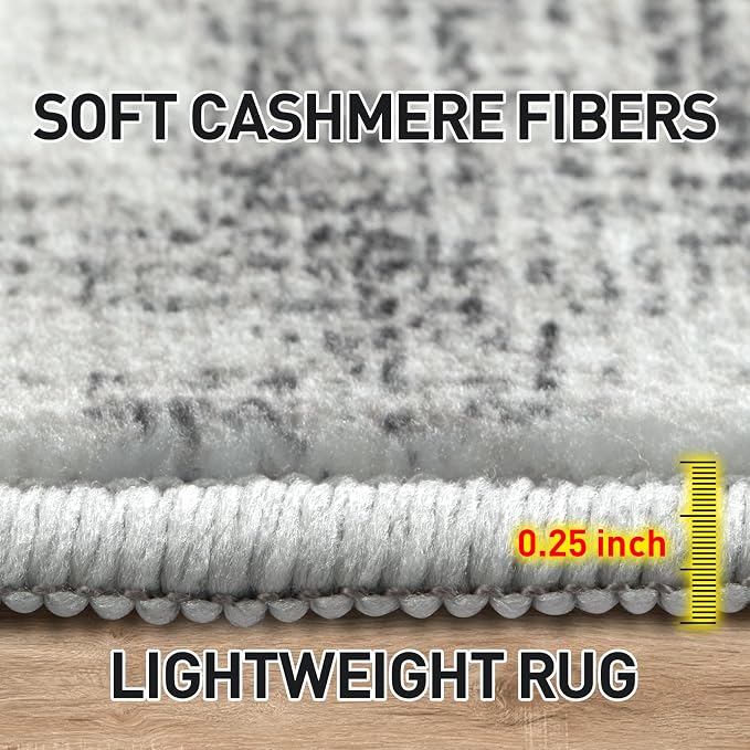 2'6''x8' Runner Rugs Washable Rug: Modern Abstract Hallway Runner Rug Indoor - Image 6