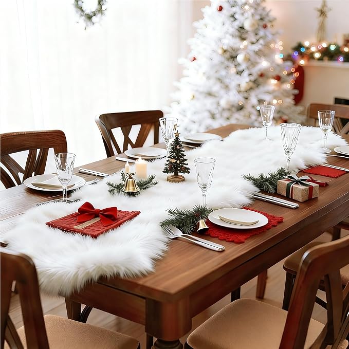 duduta White Faux Sheepskin Runner Rugs 2x6 ft, Fluffy Shag Rug - Image 7