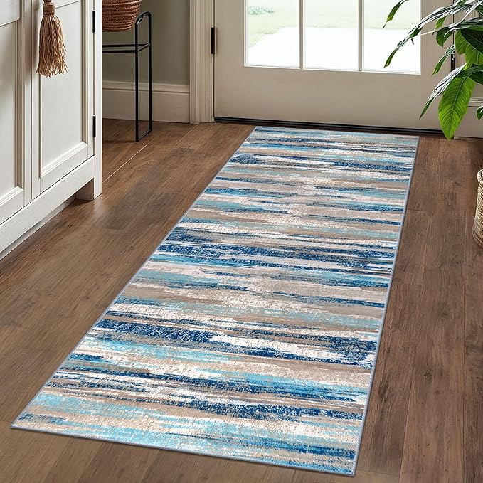 Lansny Modern Abstract Runner Rug 2x5 - Image 2