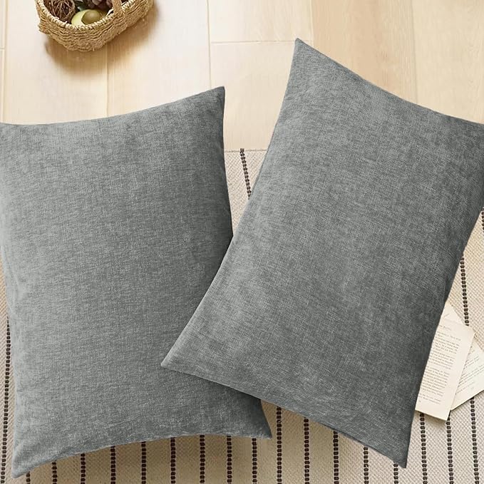CaliTime Throw Pillow Covers Decorative 20 X 26 Inches Pack of 2 Cozy Chenille - Image 5