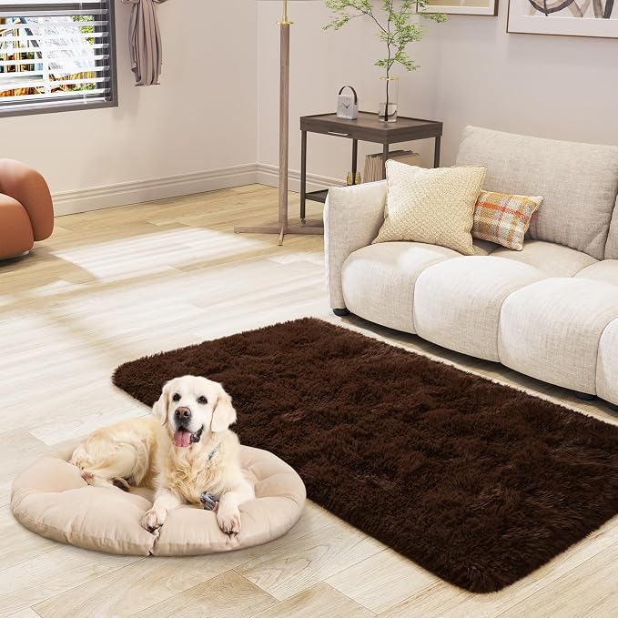 LOCHAS Ultra Soft Indoor Modern Area Rugs 2x4, Fluffy Living Room Carpets - Image 4