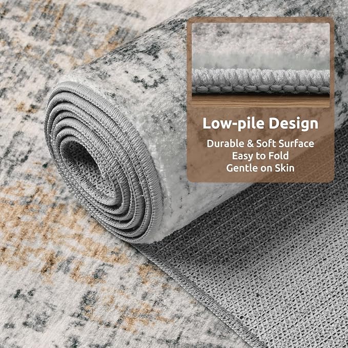 AMOAMI 2 x 6 Hallway Runner Rug Non Slip Super Soft Runner Rugs Machine - Image 4
