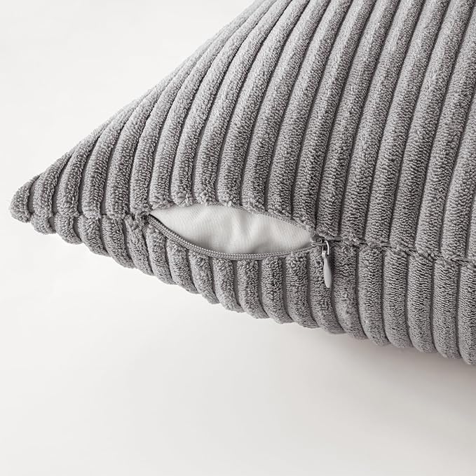 MIULEE Pack of 4 Neutral Grey Gradient Decorative Throw Pillow Covers 20x20 - Image 6