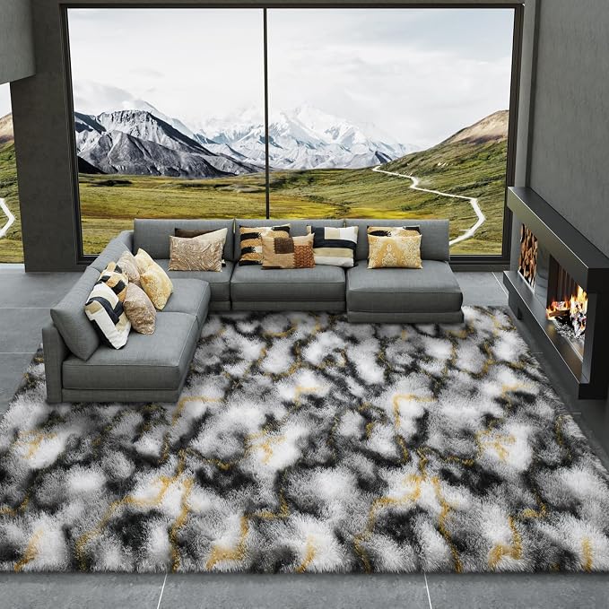 LOCHAS Ultra Soft Indoor Modern Area Rugs Fluffy Living Room Carpets - Image 2