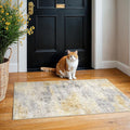 2x4 Washable Entryway Runner Rug: Abstract Small Area Rug Soft Non Slip Door Mat by Ksrau