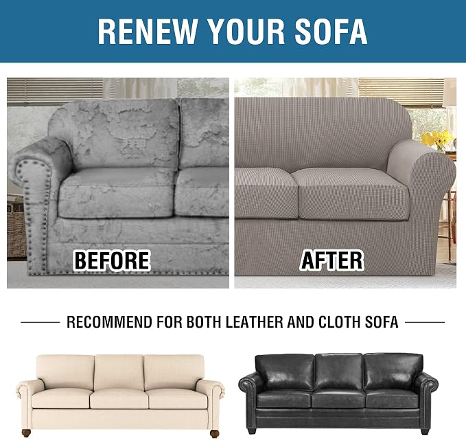 H.VERSAILTEX 4 Piece Stretch Sofa Covers - Image 8