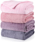 Newwiee 4 Pcs Flanne Fleece Throw Blanket by Newwiee