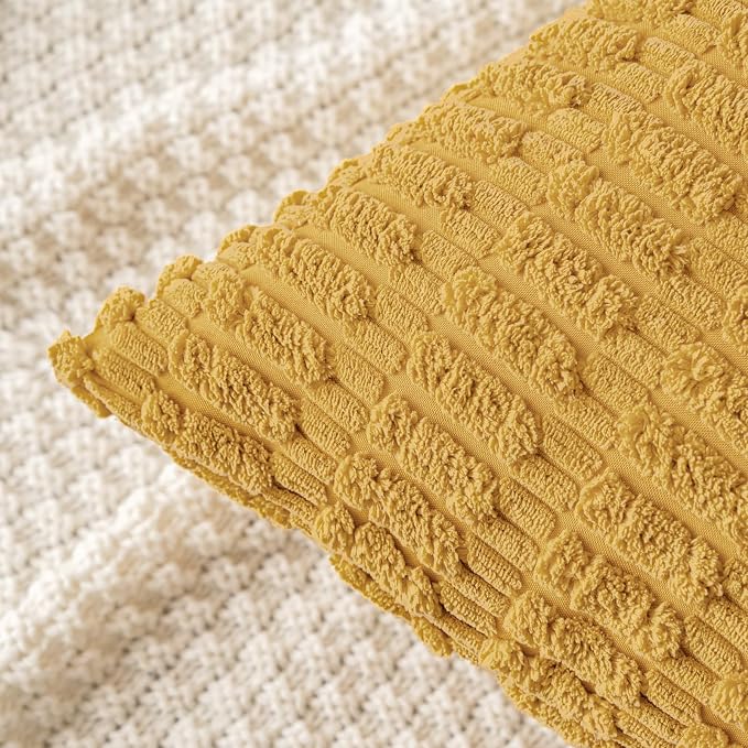 MIULEE Pack of 2 Corduroy Decorative Throw Pillow Covers 20x20 Inch Soft Boho - Image 2