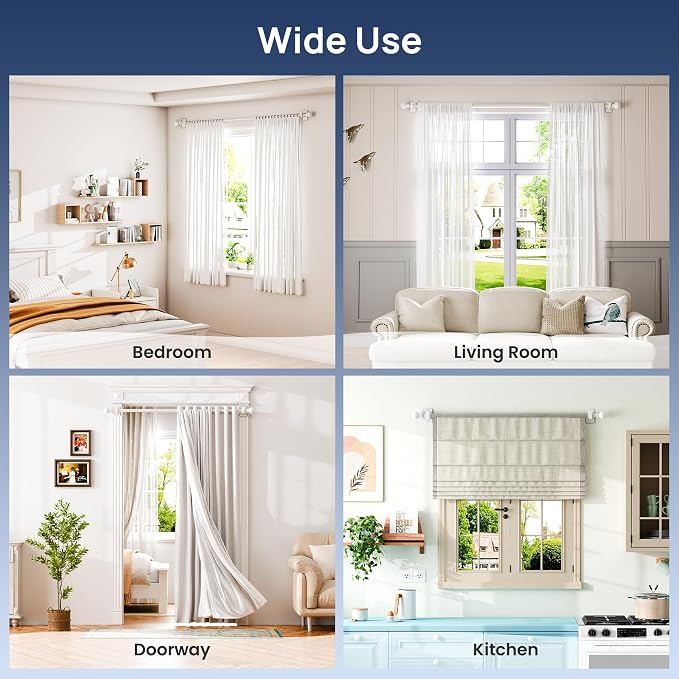 ENJOYBASICS No Drill Curtain Rods - Image 6