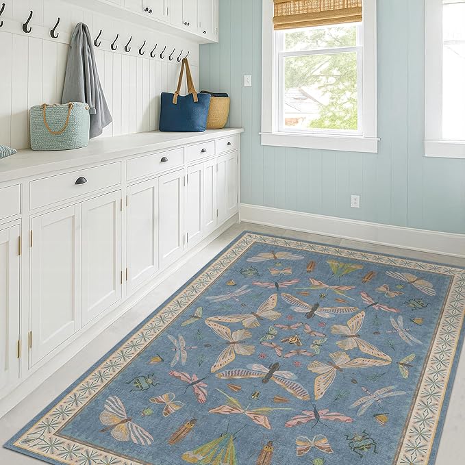 Washable 4x6 Small Rug for Living Room, Area Rug for Kitchen, Large Entryway by HazoHaus