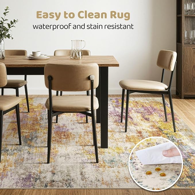 LOONGRUG 8x10 Area Rugs Washable Large Neutral Modern Living Room Rug | - Image 6
