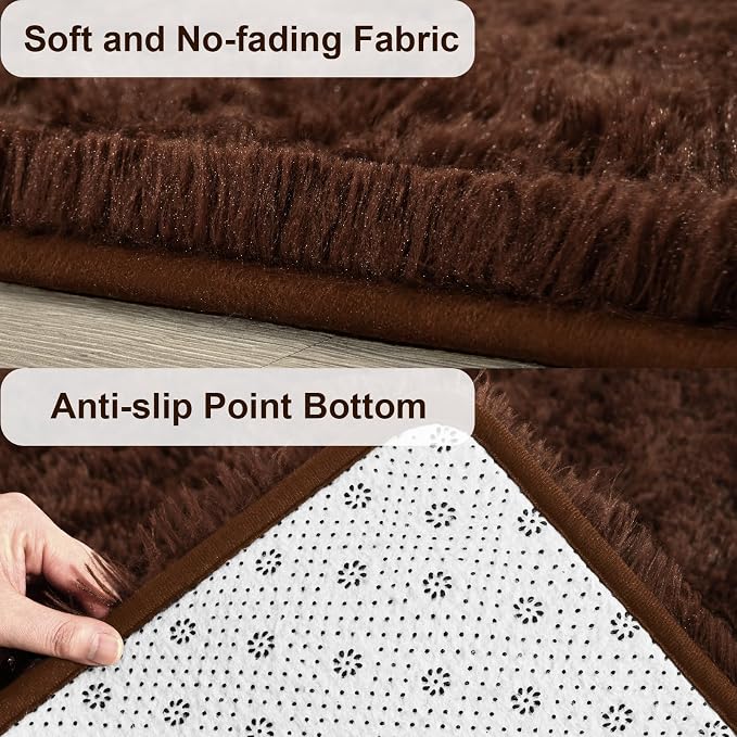 TWINNIS Super Soft Shaggy Rugs Fluffy Carpets, 5x8 Feet, Indoor Modern Plush - Image 9