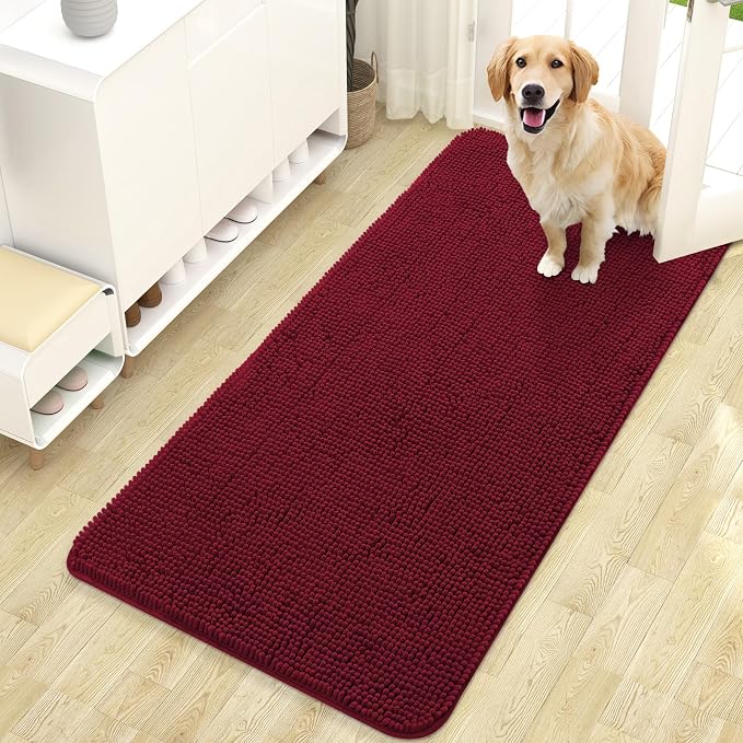 OLANLY Dog Door Mat for Muddy Paws 47x24, Absorbs Moisture and Dirt, Absorbent by OLANLY