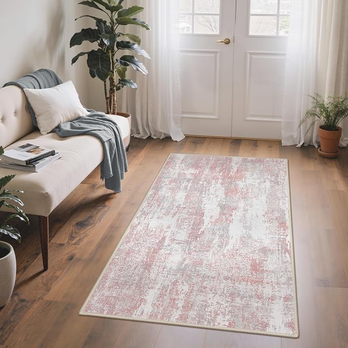 Area Rugs 3x5 for Living Room Bedroom, Modern Abstract Machine Washable Rug by BEIMO
