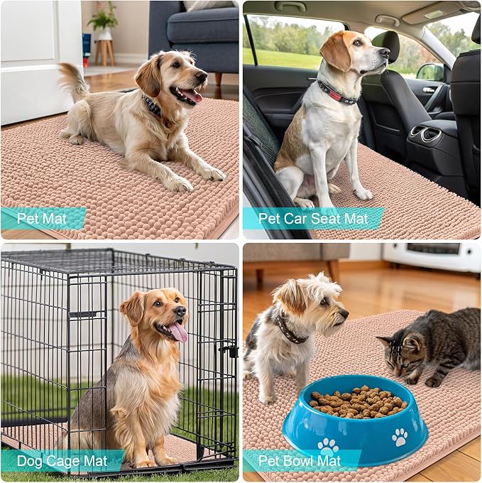 OLANLY Dog Door Mat for Muddy Paws 30x17, Absorbs Moisture and Dirt, Absorbent - Image 7