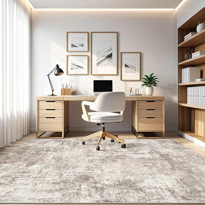 LOONGRUG 8x10 Area Rugs Washable Large Neutral Modern Living Room Rug | - Image 8