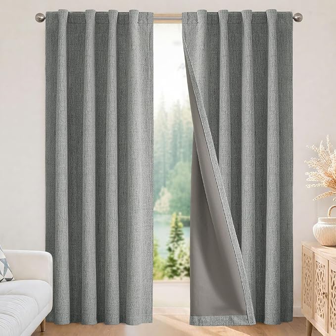 Joydeco Linen Blackout Curtains by JOYDECO