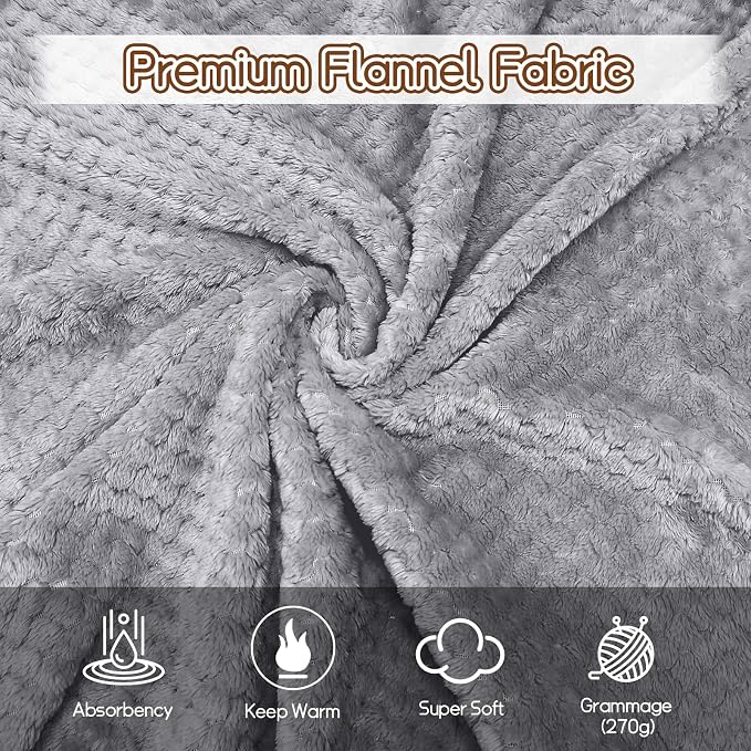 4 Pack Fleece Throw Blankets 50x60 Inches - Image 4
