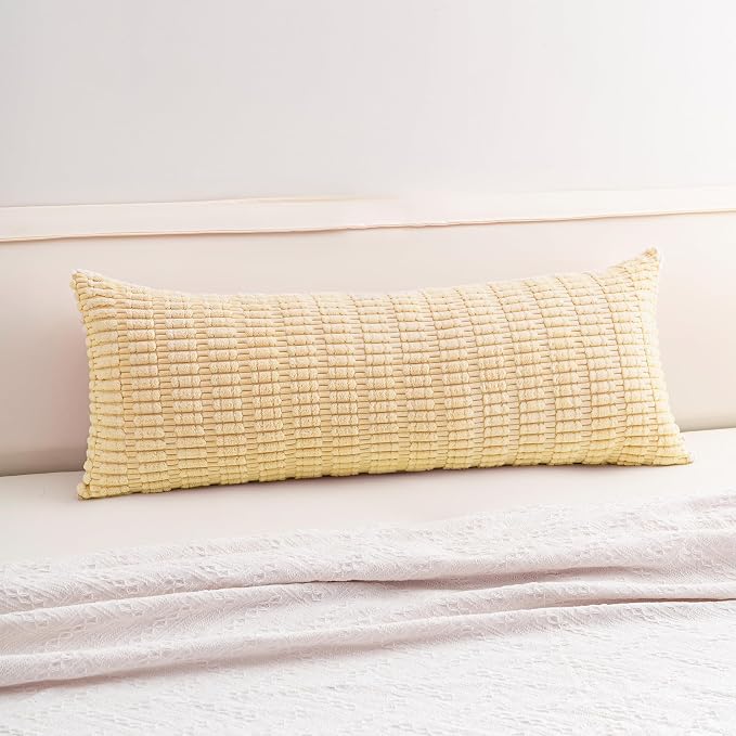 Corduroy Decorative Throw Pillow Covers 14x36 Inch Soft Striped Pillow Covers by Unknown