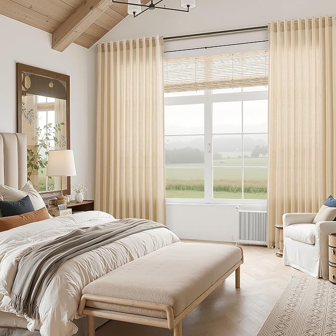 Extra Long Tan Linen Curtains 120 Inches - Image 7